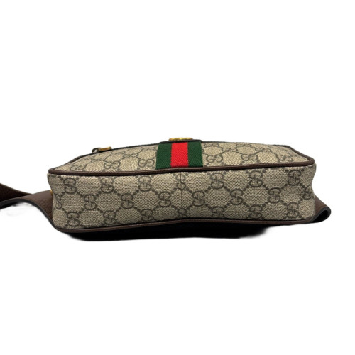 Gucci Web Medium Ophidia Belt Bag GG Supreme Monogram Beige Brown Green