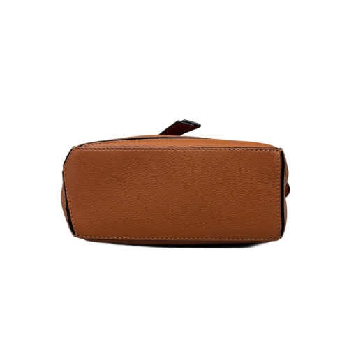 Loewe Mini Puzzle Anagram Debossed Calfskin Tan