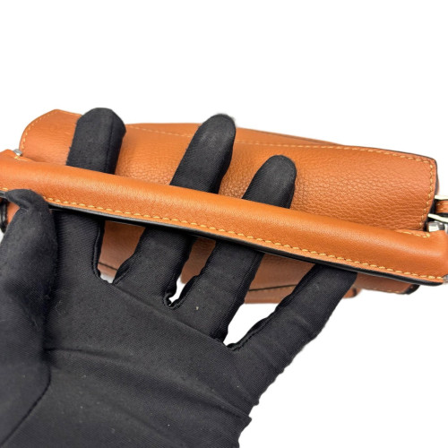 Loewe Mini Puzzle Anagram Debossed Calfskin Tan