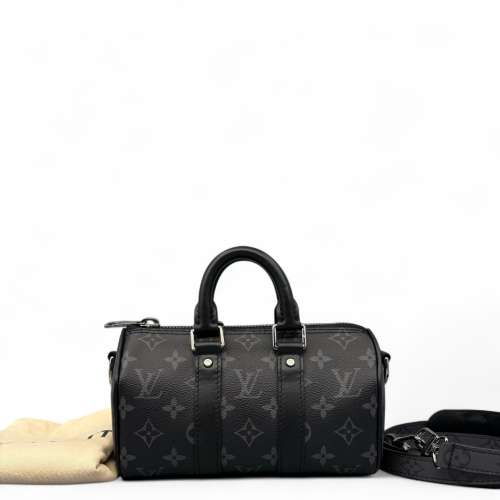 Louis Vuitton Keepall 25 Monogram Eclipse Black