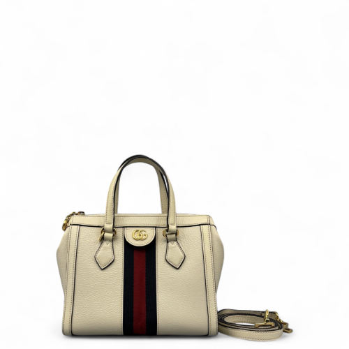 Gucci Web Tote Bag Calfskin White Red Black