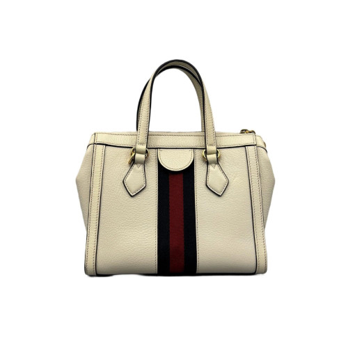 Gucci Web Tote Bag Calfskin White Red Black