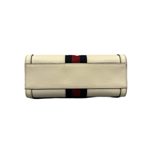 Gucci Web Tote Bag Calfskin White Red Black