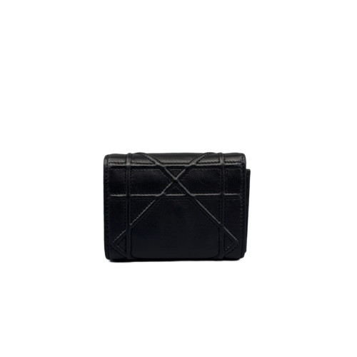 Dior Compact Wallet Calfskin Black