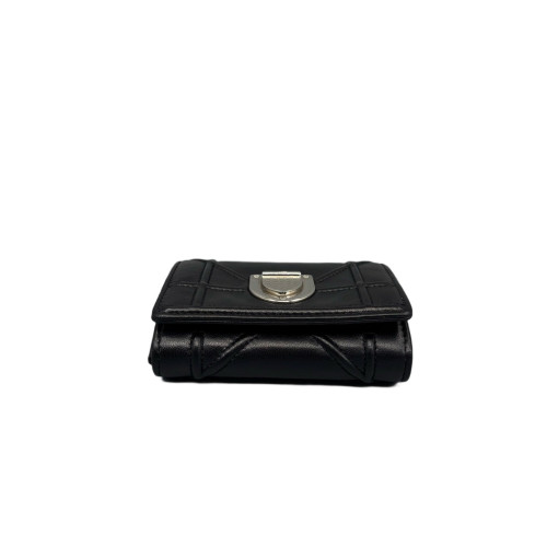 Dior Compact Wallet Calfskin Black