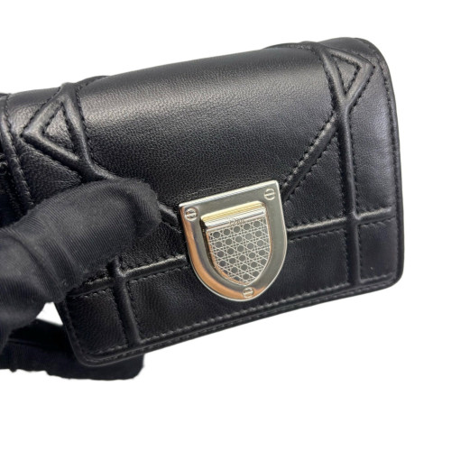 Dior Compact Wallet Calfskin Black