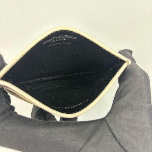 Yves Saint Laurent Card Holder Calfskin Crocodile Embossed Grey Yves Saint Laurent Card Holder Calfskin Crocodile Embossed Grey