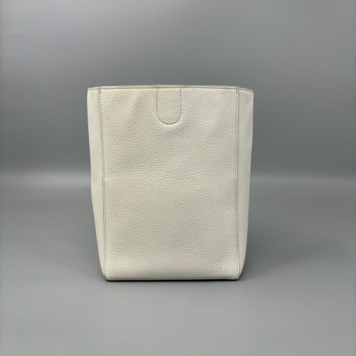 Celine Small Balloon Bucket Grained Calfskin White Celine Small Balloon Bucket Grained Calfskin White