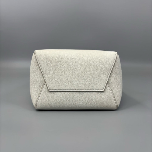 Celine Small Balloon Bucket Grained Calfskin White Celine Small Balloon Bucket Grained Calfskin White