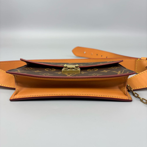 Louis Vuitton S Lock Belt Pouch MM Monogram Brown