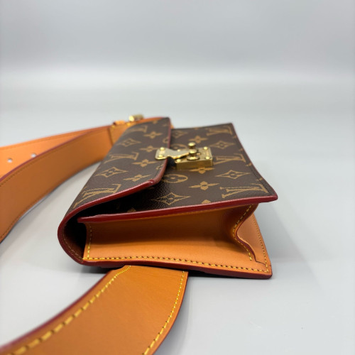 Louis Vuitton S Lock Belt Pouch MM Monogram Brown