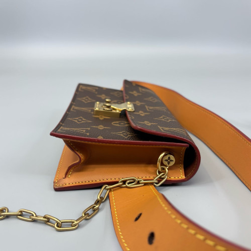 Louis Vuitton S Lock Belt Pouch MM Monogram Brown