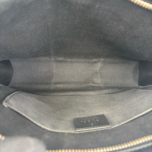 Gucci Clutch GG Monogram Black Grey Red