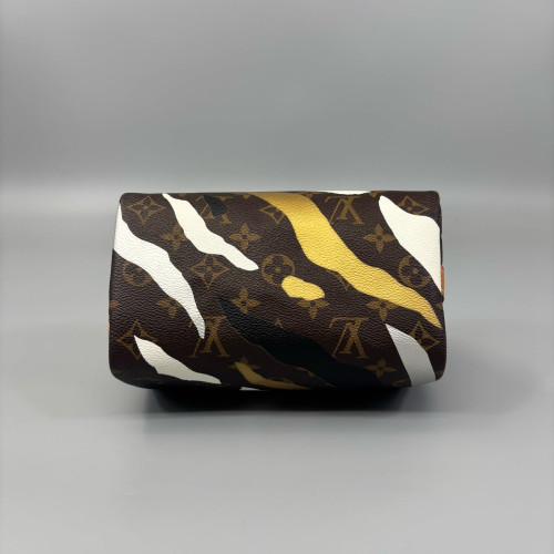 Louis Vuitton Speedy Bandouliere 20 Monogram Brown White Yellow