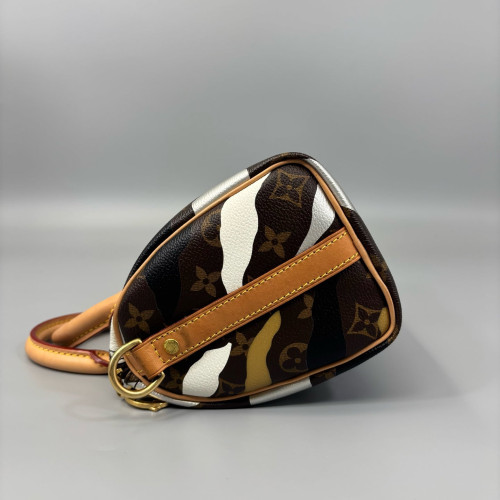 Louis Vuitton Speedy Bandouliere 20 Monogram Brown White Yellow