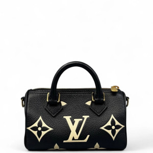 Louis Vuitton Nano Speedy Bandouliere Empreinte Monogram Giant Black