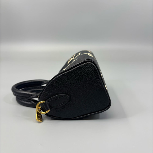 Louis Vuitton Nano Speedy Bandouliere Empreinte Monogram Giant Black Louis Vuitton Nano Speedy Bandouliere Empreinte Monogram Giant Black