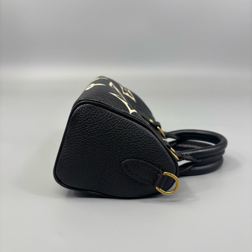 Louis Vuitton Nano Speedy Bandouliere Empreinte Monogram Giant Black Louis Vuitton Nano Speedy Bandouliere Empreinte Monogram Giant Black