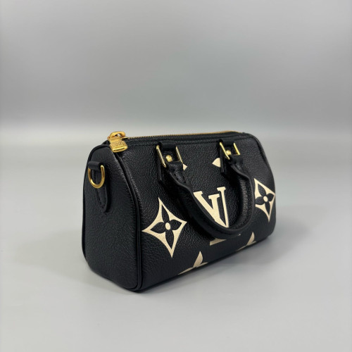 Louis Vuitton Nano Speedy Bandouliere Empreinte Monogram Giant Black Louis Vuitton Nano Speedy Bandouliere Empreinte Monogram Giant Black