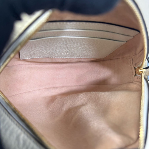 Gucci Mini Ophidia Round Bag Calfskin White Navy Red