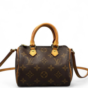 Louis Vuitton Nano Speedy Bandouliere Monogram Brown