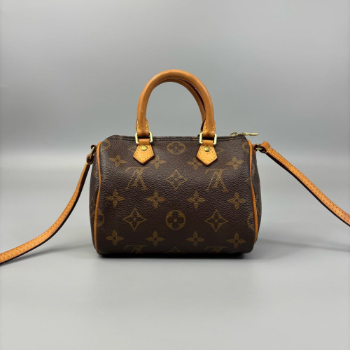 Louis Vuitton Nano Speedy Bandouliere Monogram Brown Louis Vuitton Nano Speedy Bandouliere Monogram Brown