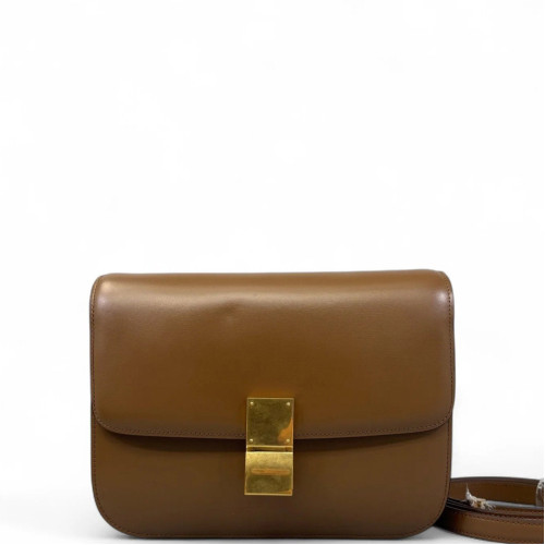 Celine Medium Classic Box Smooth Calfskin Dark Khaki