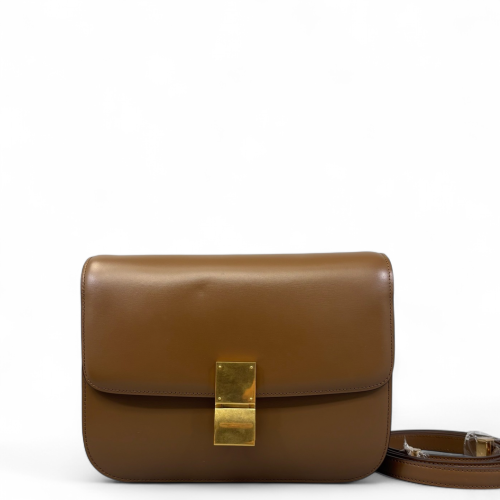Celine Medium Classic Box Smooth Calfskin Dark Khaki