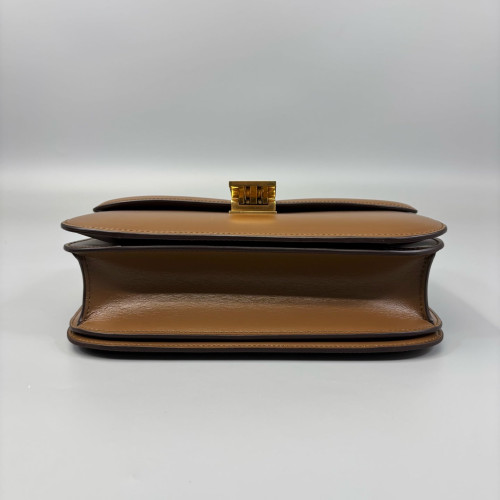 Celine Medium Classic Box Smooth Calfskin Dark Khaki