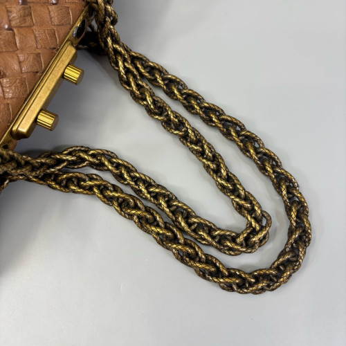 Bottega Veneta Handbag Ostrich Brown