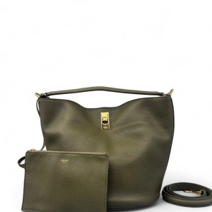 Celine Bucket Grained Calfskin Green