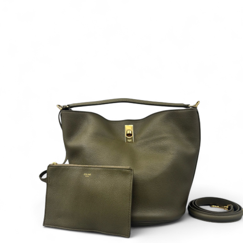Celine Bucket Grained Calfskin Green