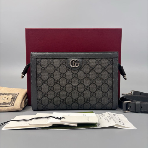 Gucci Toiletry Case GG Supreme Monogram Grey Black