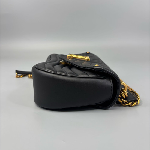 Louis Vuitton New Wave Chain Bag MM Calfskin Black