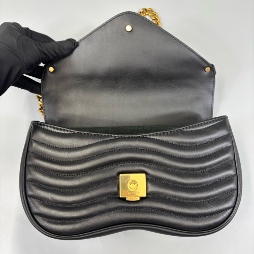 Louis Vuitton New Wave Chain Bag MM Calfskin Black
