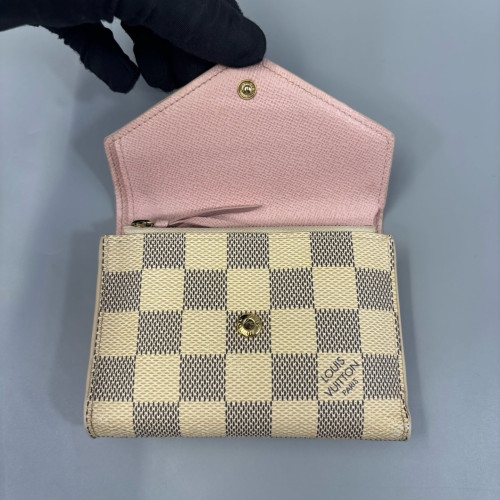 Louis Vuitton By The Pool Victorine Wallet Damier Azur White