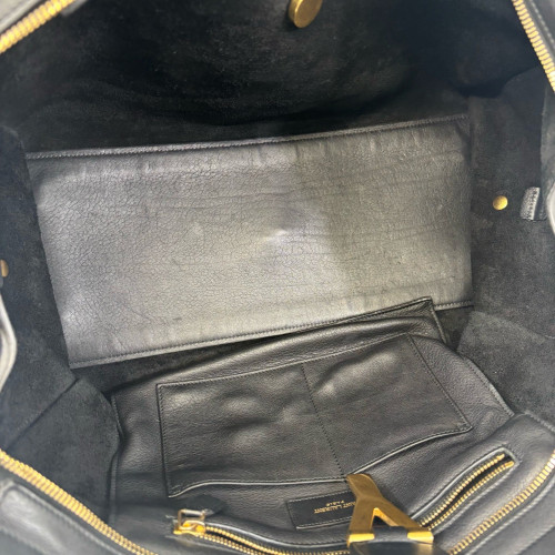 Yves Saint Laurent Medium Cabas Chyc Calfskin Black