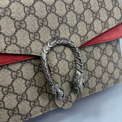 Gucci Meium Dionysus GG Supreme Monogram Beige Red Gucci Meium Dionysus GG Supreme Monogram Beige Red
