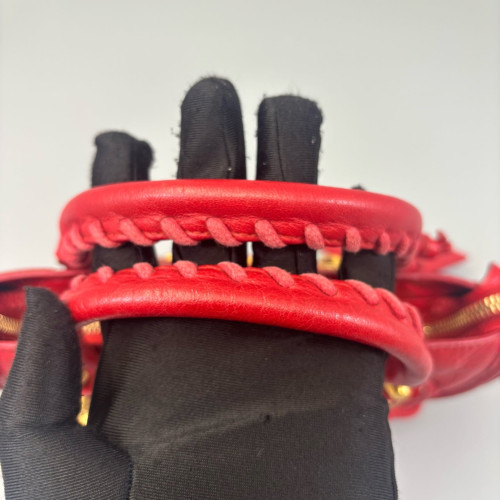 Balenciaga Mini City Pull Up Leather Red
