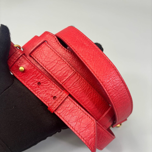 Balenciaga Mini City Pull Up Leather Red