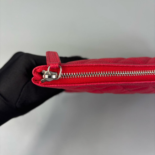 Chanel Quilted Clutch Grained Calfskin Fuchsia