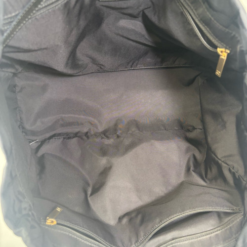 Chanel Chocolate Bar Tote Bag Nylon Black