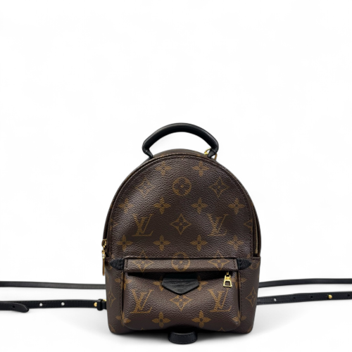 Louis Vuitton Palm Springs Backpack Mini Monogram Brown Black