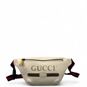 Gucci Bumbag Grained Calfskin White