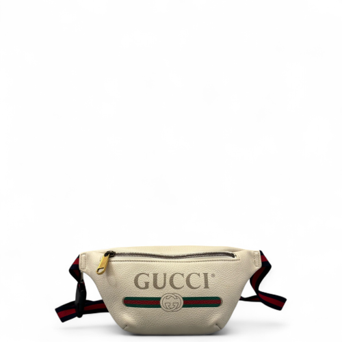 Gucci Bumbag Grained Calfskin White