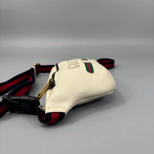 Gucci Bumbag Grained Calfskin White