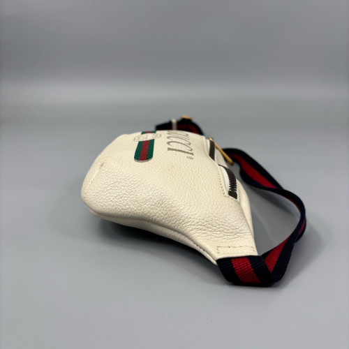 Gucci Bumbag Grained Calfskin White