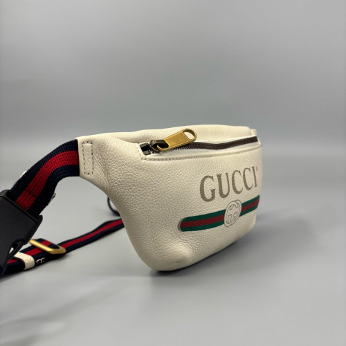 Gucci Bumbag Grained Calfskin White