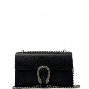 Gucci Crystal Meium Dionysus Grained Calfskin Black