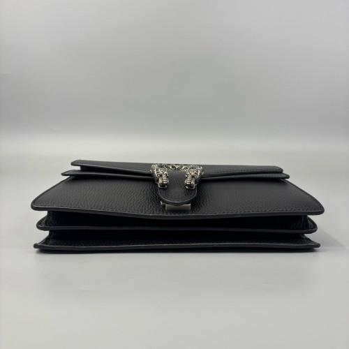 Gucci Crystal Meium Dionysus Grained Calfskin Black